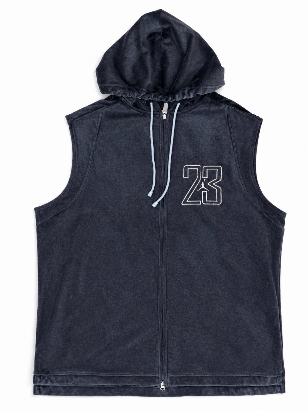 Jordan Navy Sleeveless Hooded Zip-Up Vest with '23' Chest Detail